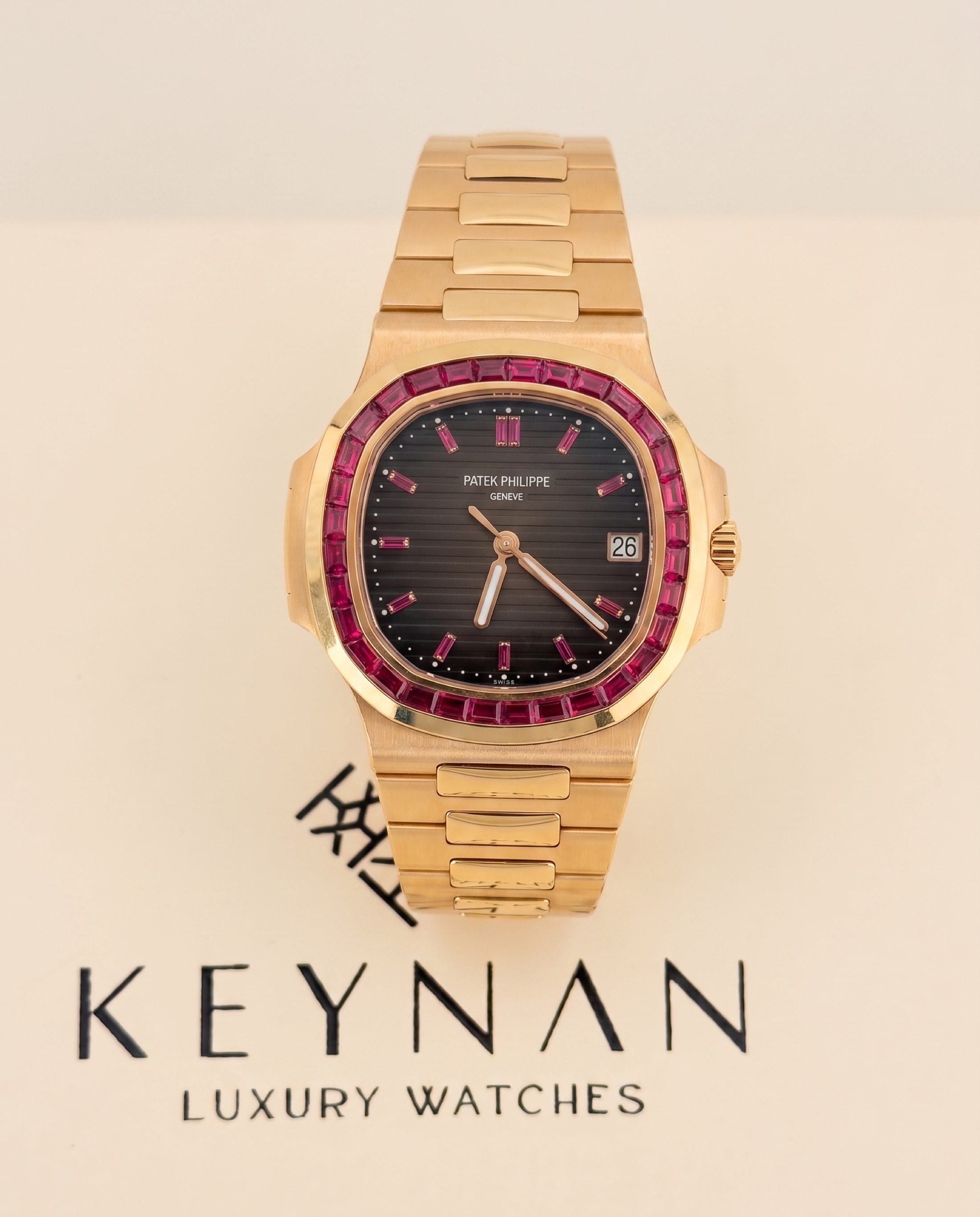 Patek Philippe Nautilus, ruby bezel